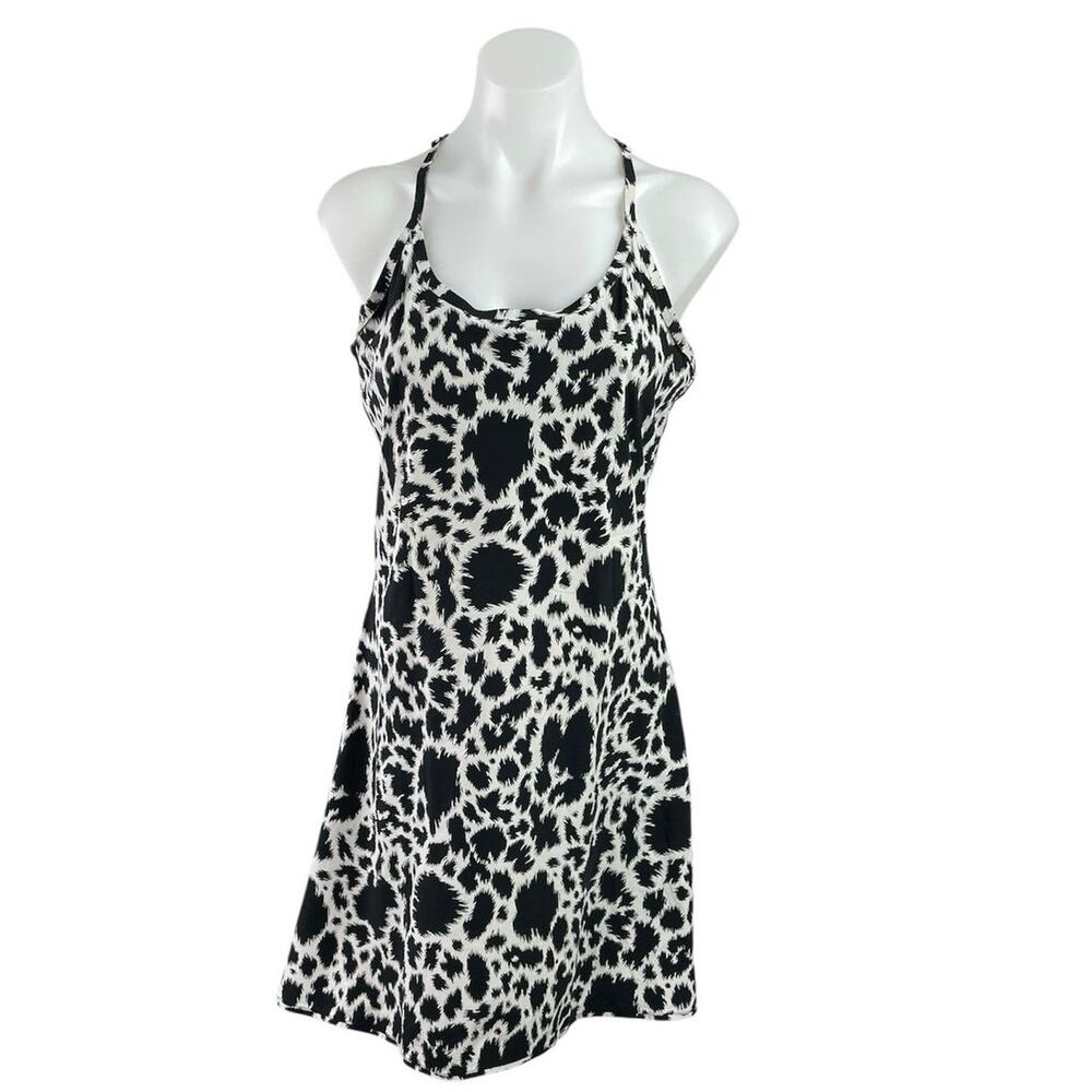 Outdoor The Exercise Black White Built in Short Tennis Golf Mini Dress Size L